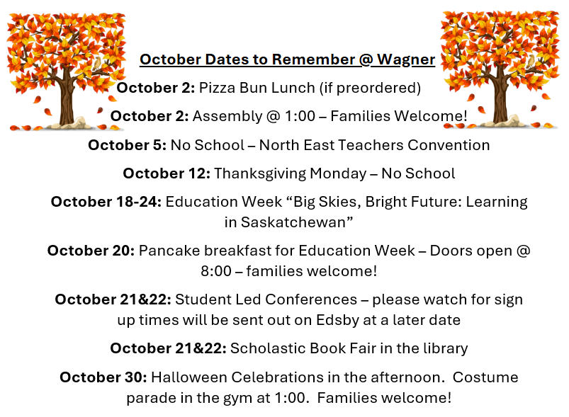 Wagner October Dates