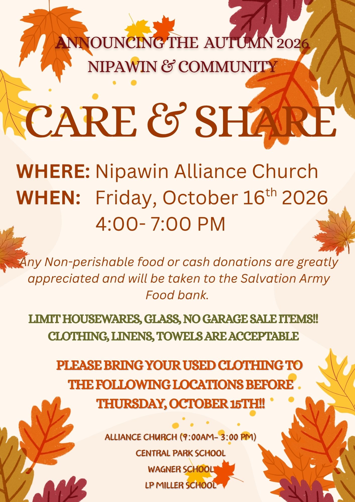 Fall Care and Share 2026